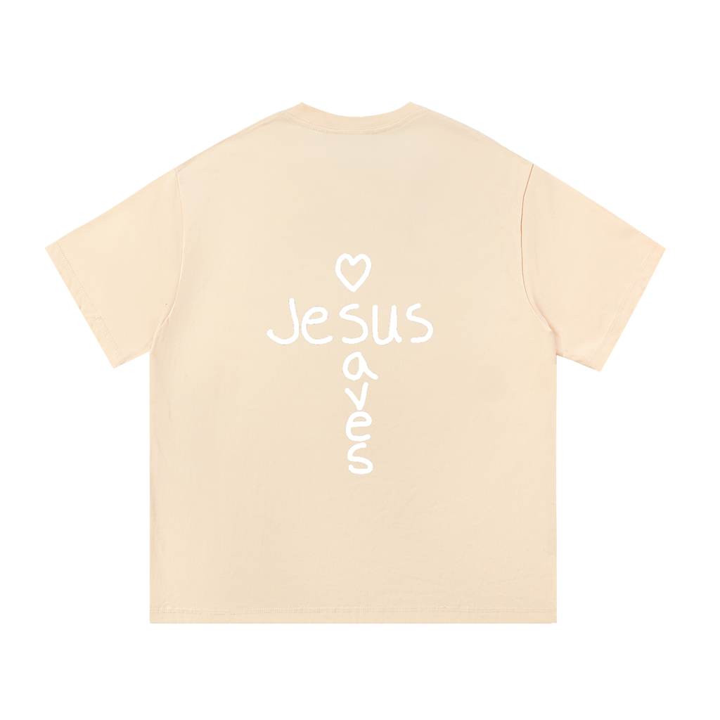 Jesus saves tee (white print)