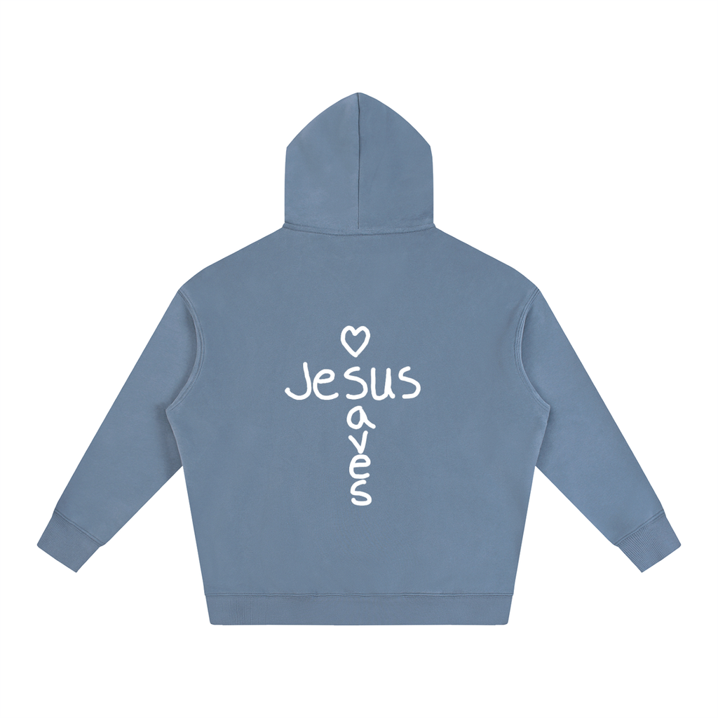 Jesus saves hoodie (white print)