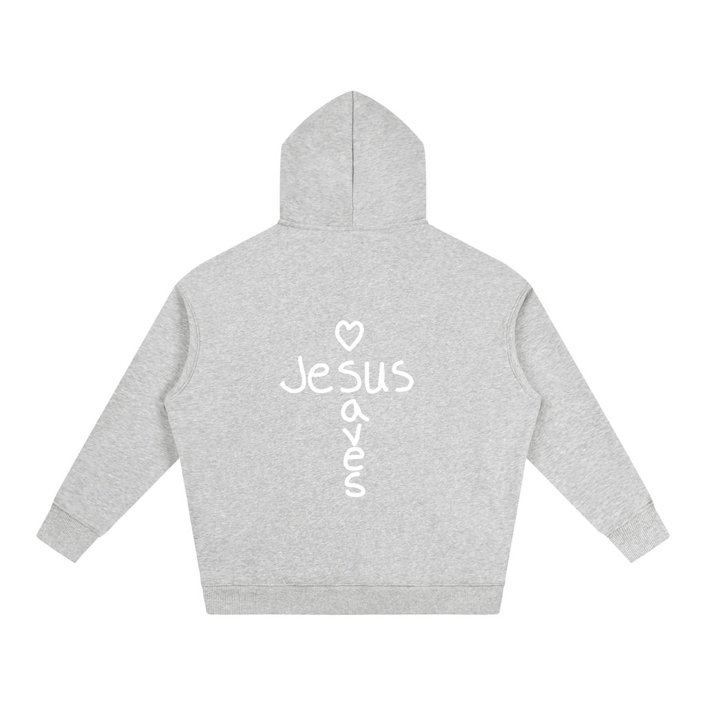 Jesus saves hoodie (white print)