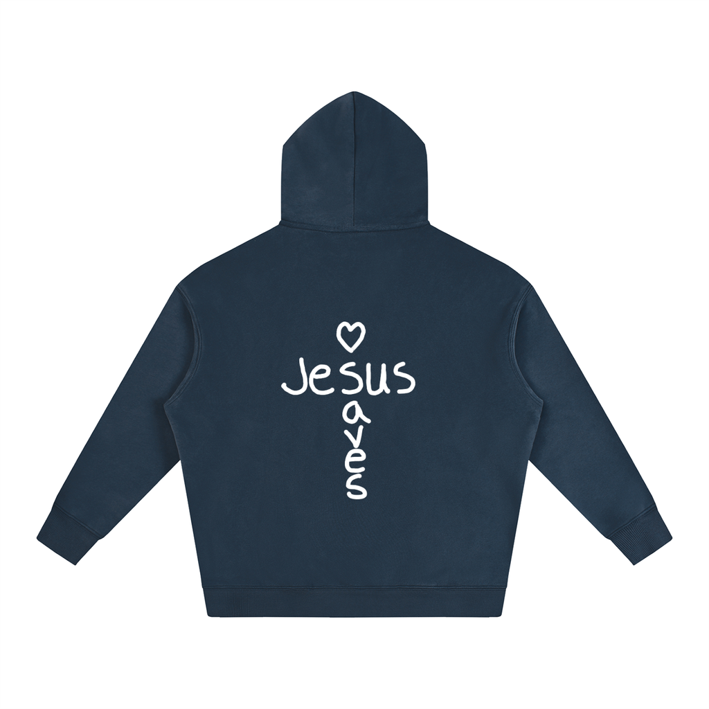 Jesus saves hoodie (white print)