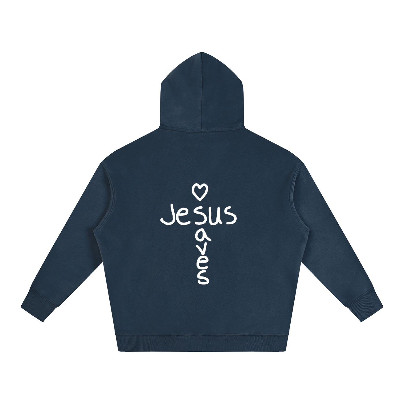 Jesus saves hoodie (white print)