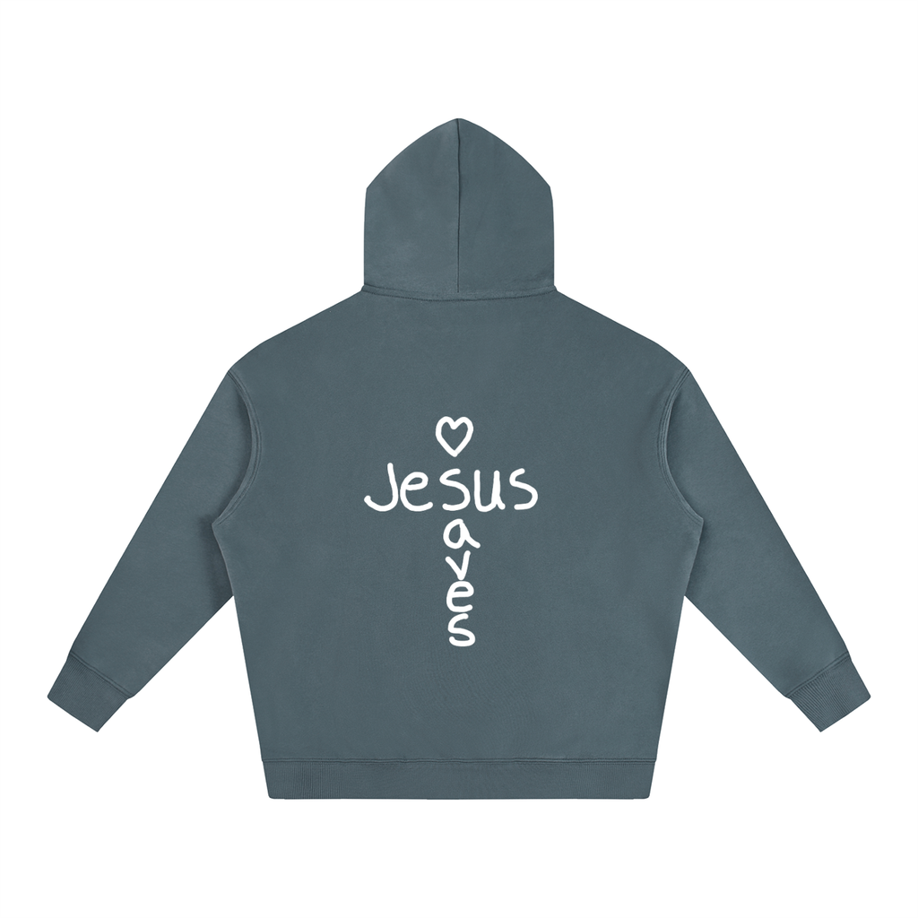 Jesus saves hoodie (white print)