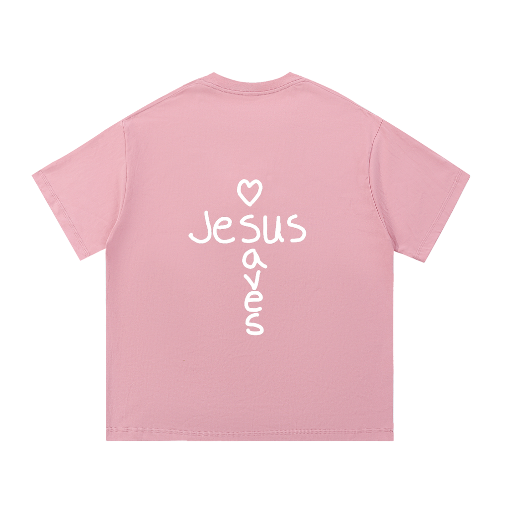 Jesus saves tee (white print)