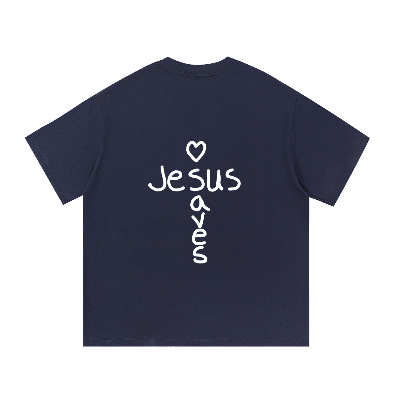 Jesus saves tee (white print)