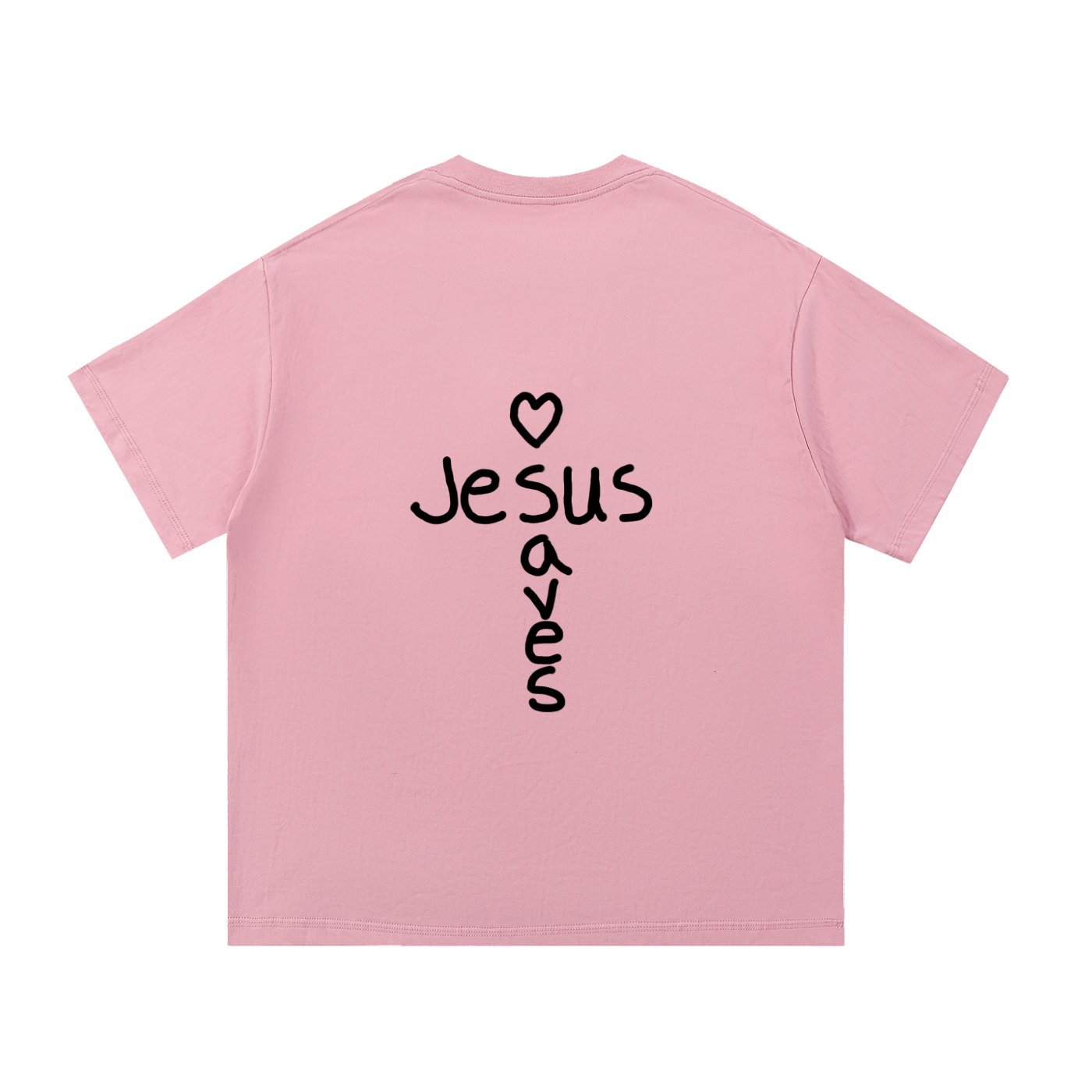 Jesus saves tee (black print)