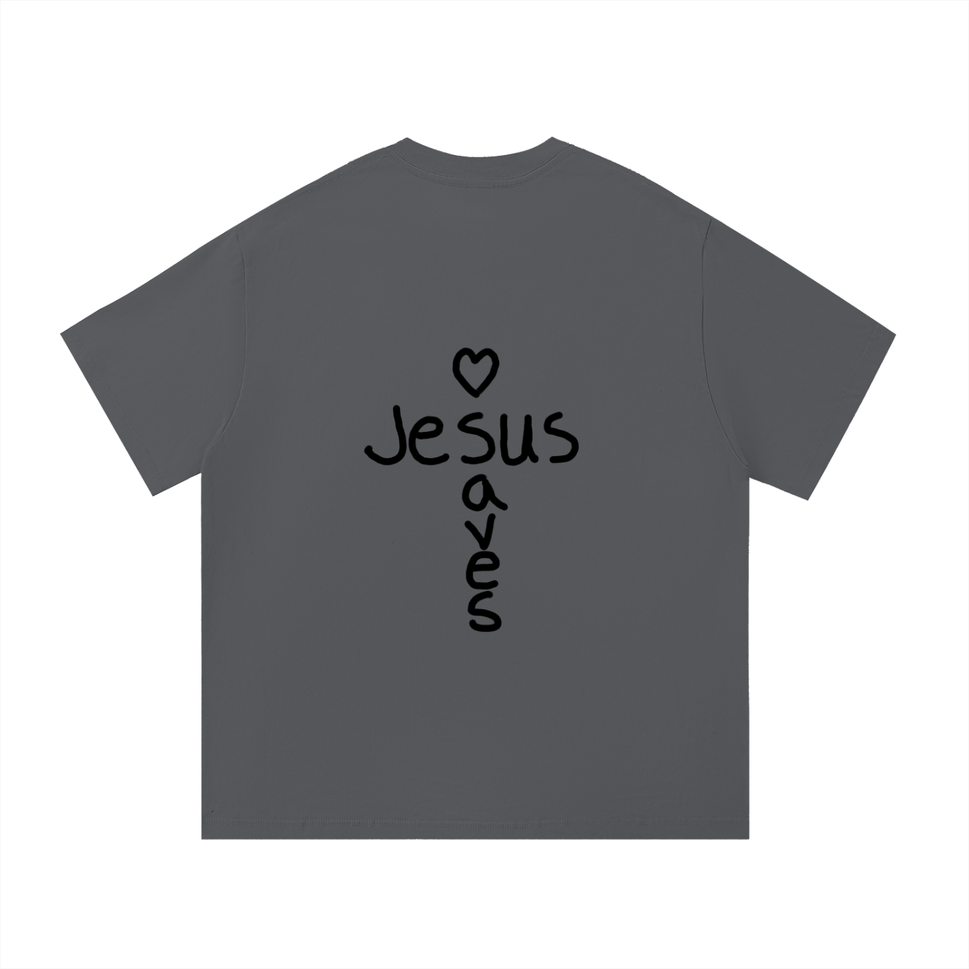 Jesus saves tee (black print)