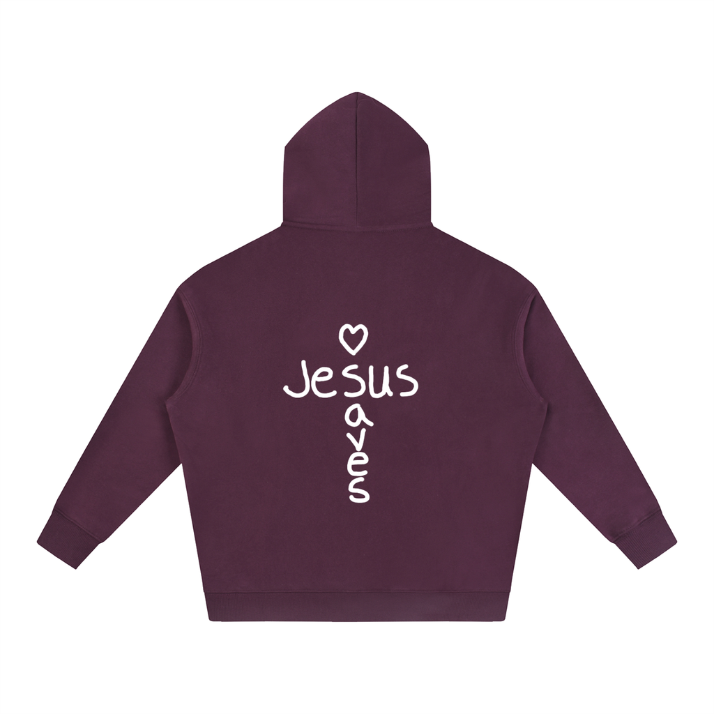 Jesus saves hoodie (white print)