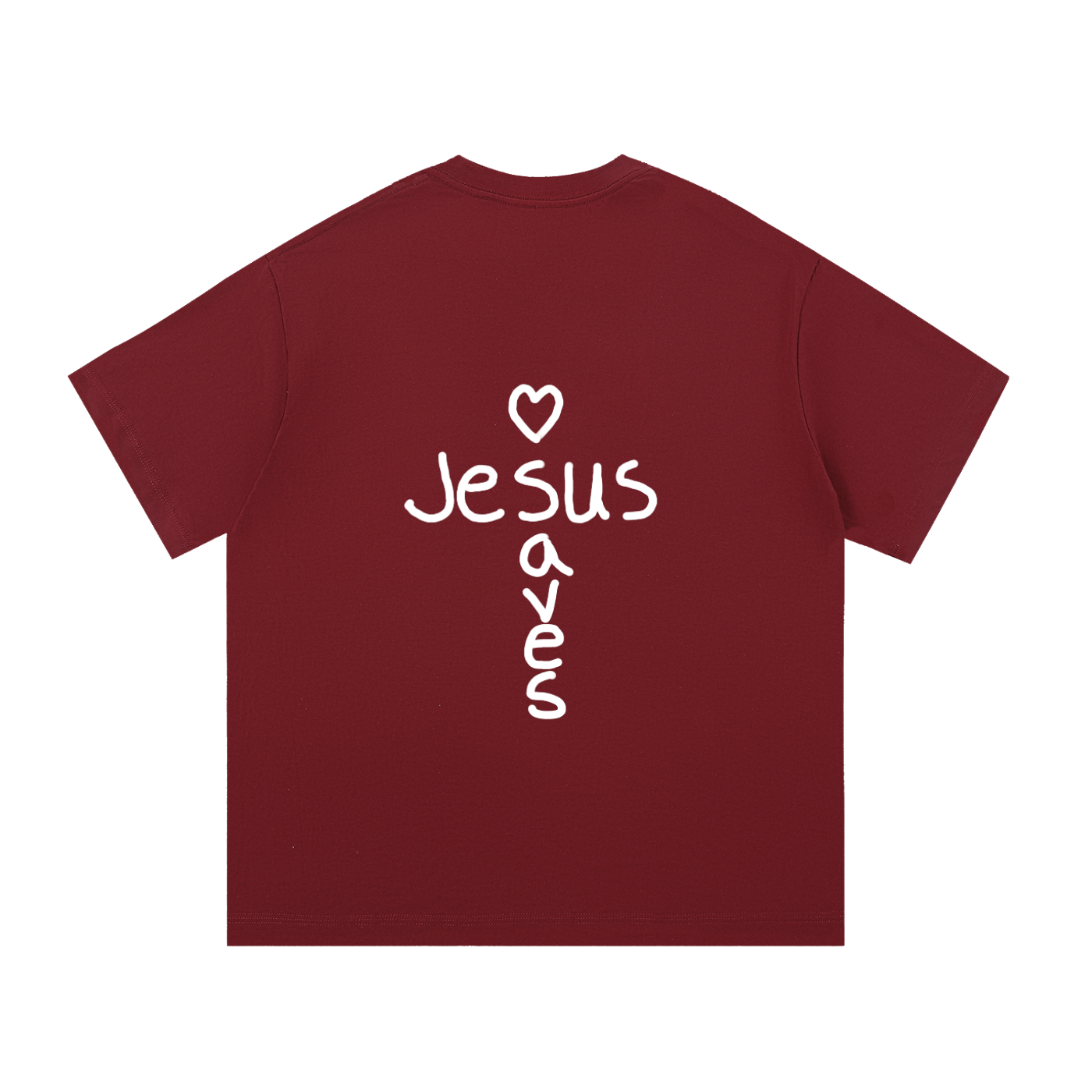 Jesus saves tee (white print)
