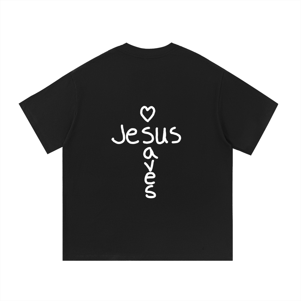 Jesus saves tee (white print)