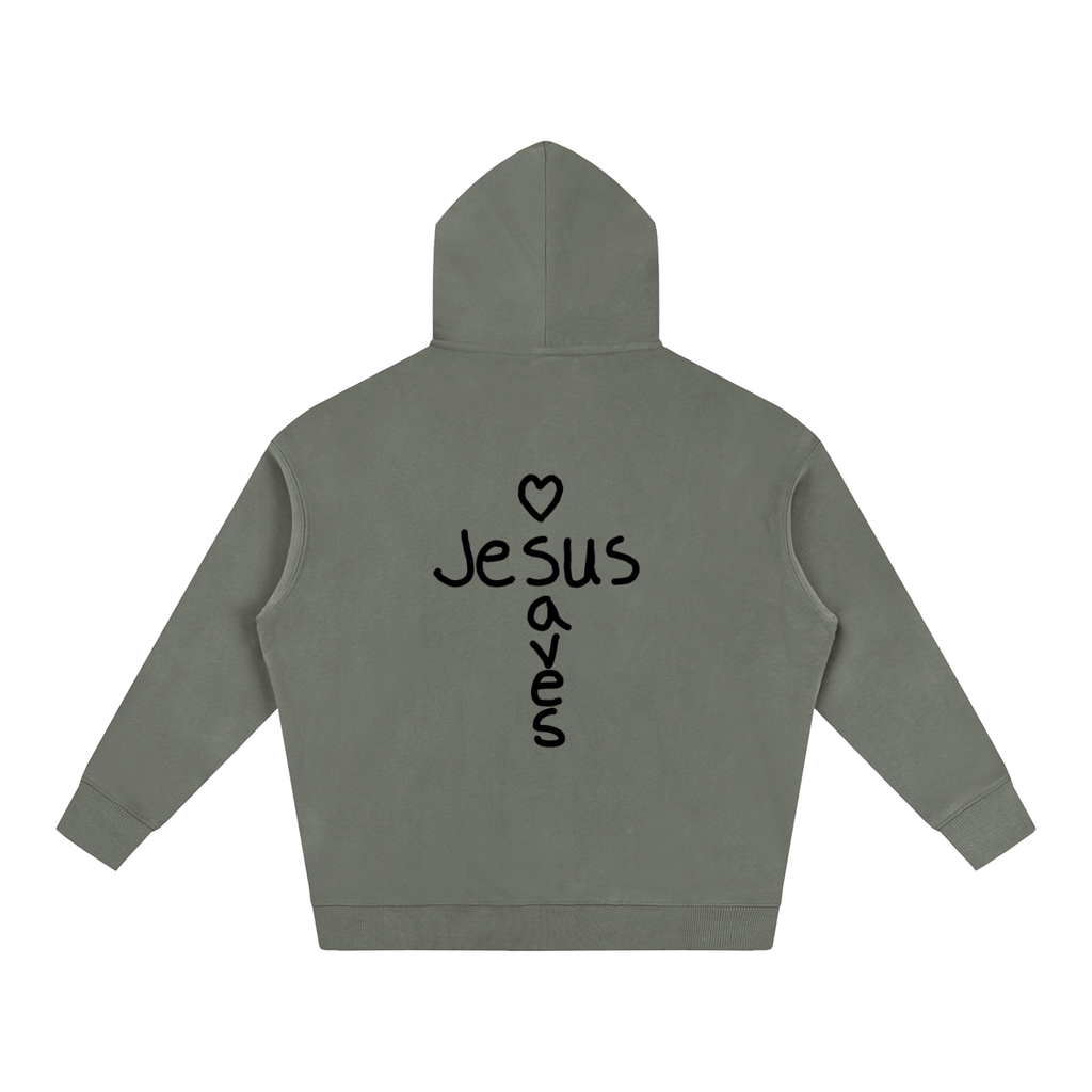 Jesus saves hoodie (black print)
