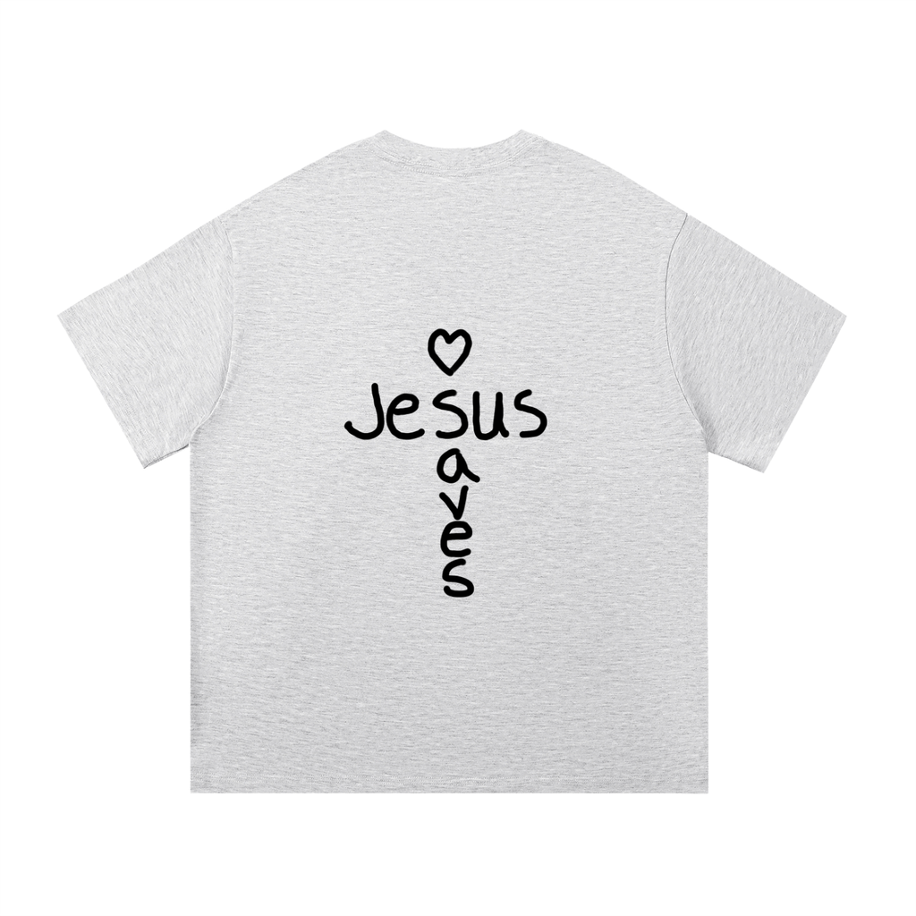 Jesus saves tee (black print)