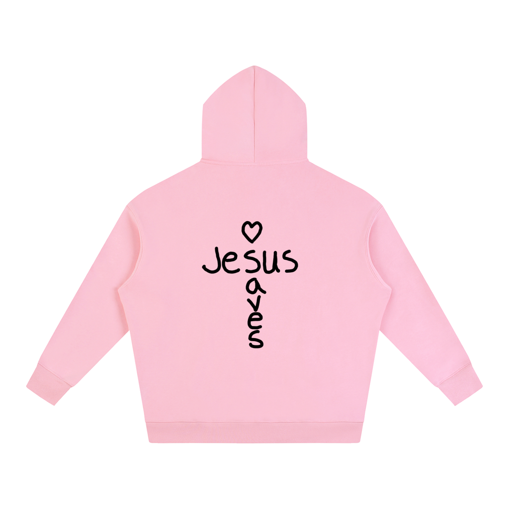 Jesus saves hoodie (black print)