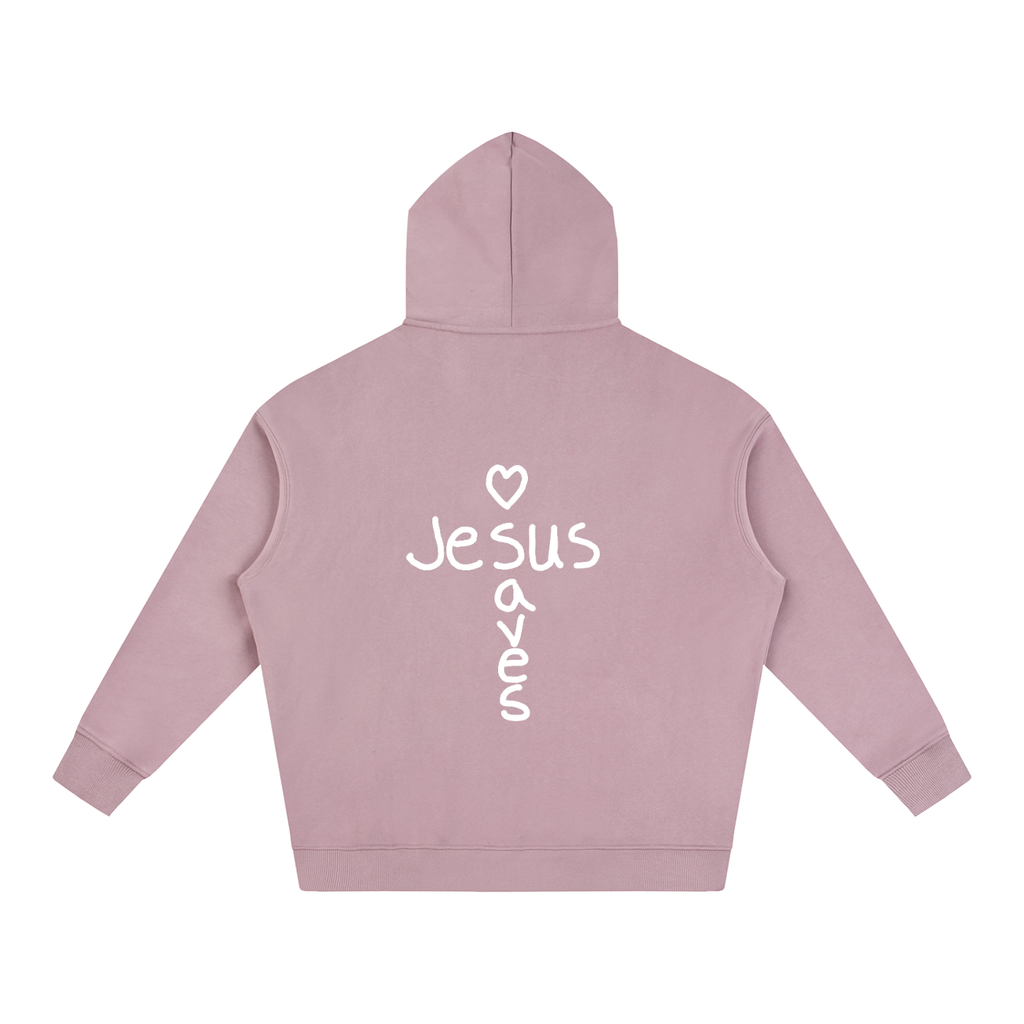 Jesus saves hoodie (white print)