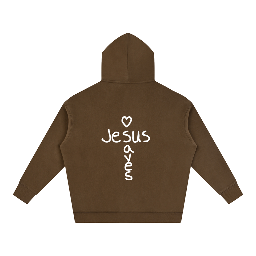 Jesus saves hoodie (white print)