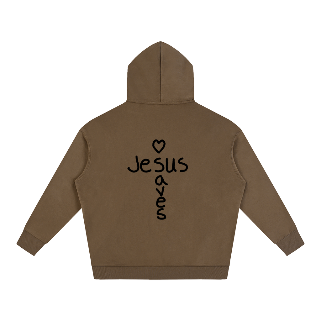 Jesus saves hoodie (black print)
