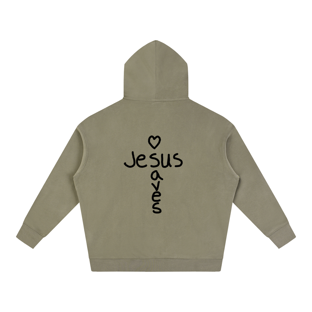Jesus saves hoodie (black print)