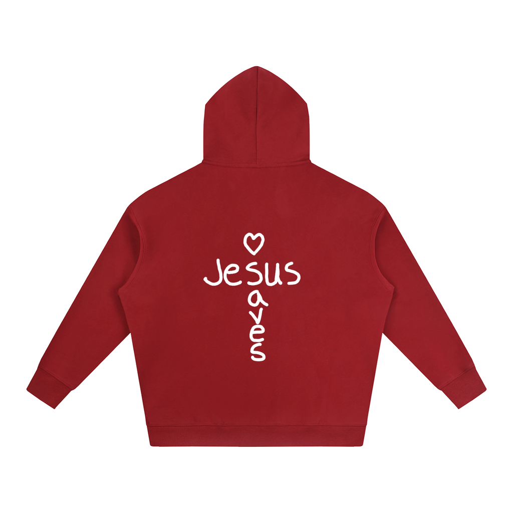 Jesus saves hoodie (white print)