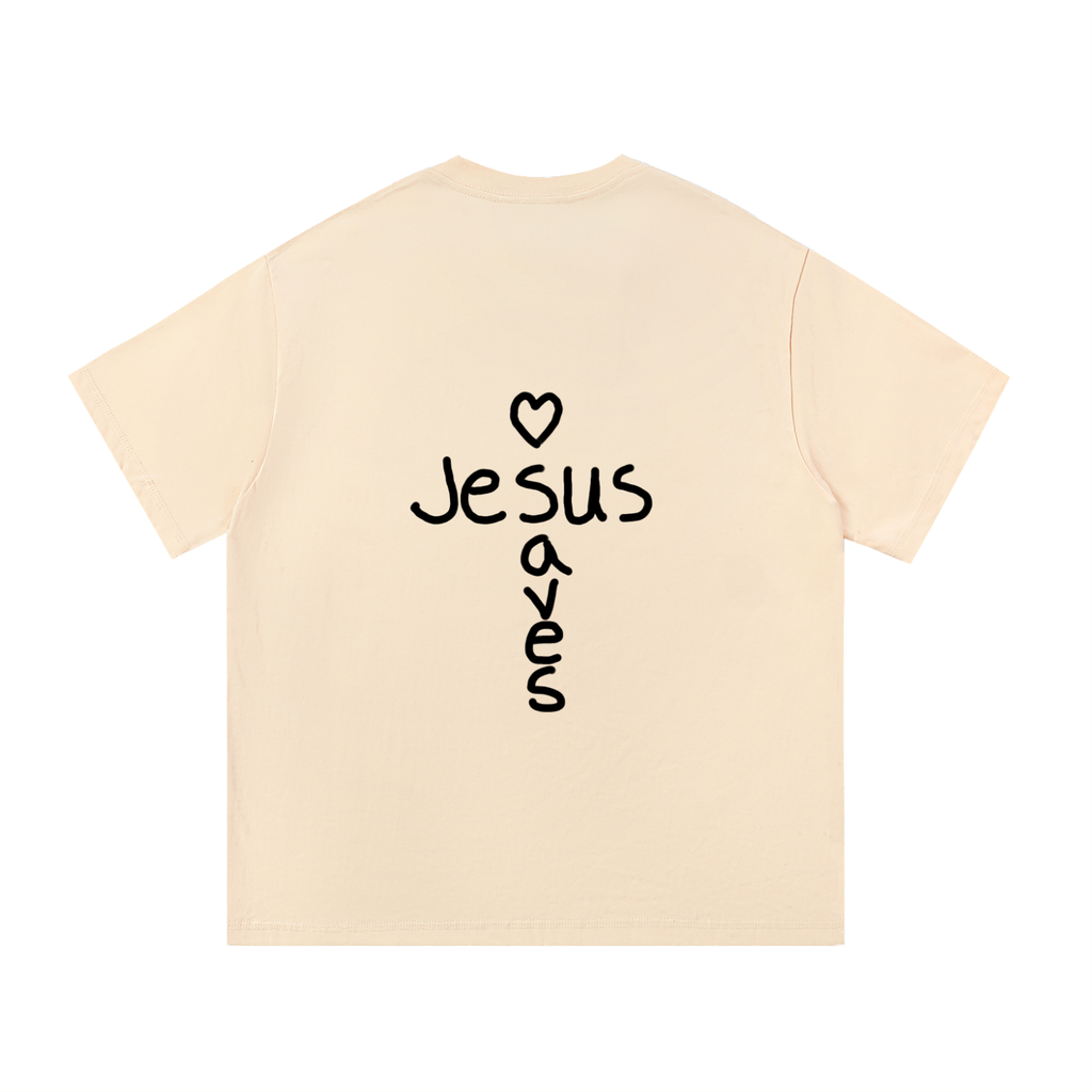 Jesus saves tee (black print)
