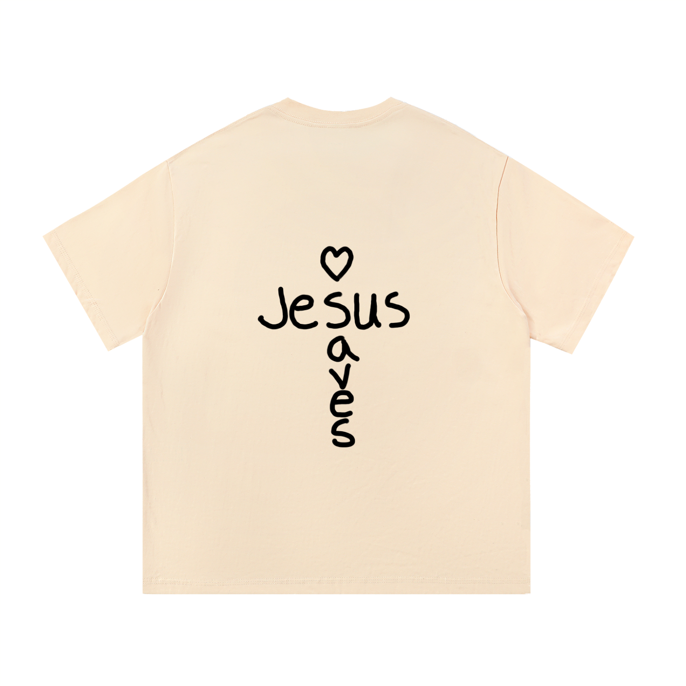 Jesus saves tee (black print)