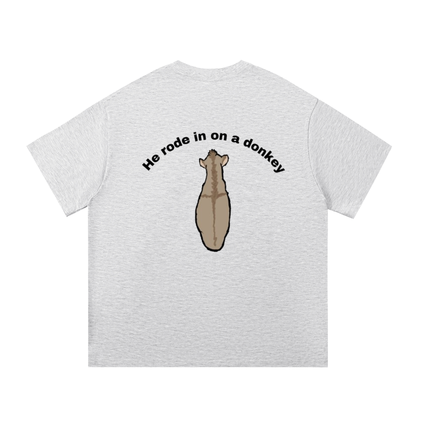 He rode on a donkey tee