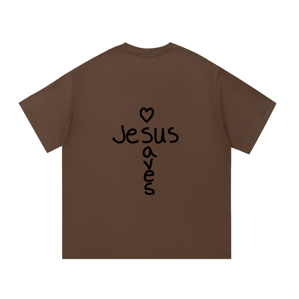 Jesus saves tee (black print)