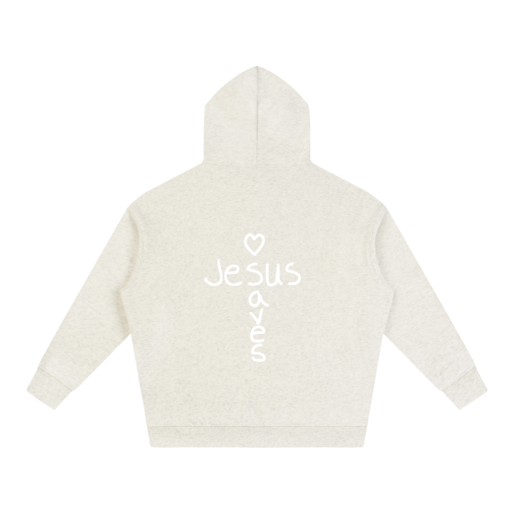 Jesus saves hoodie (white print)