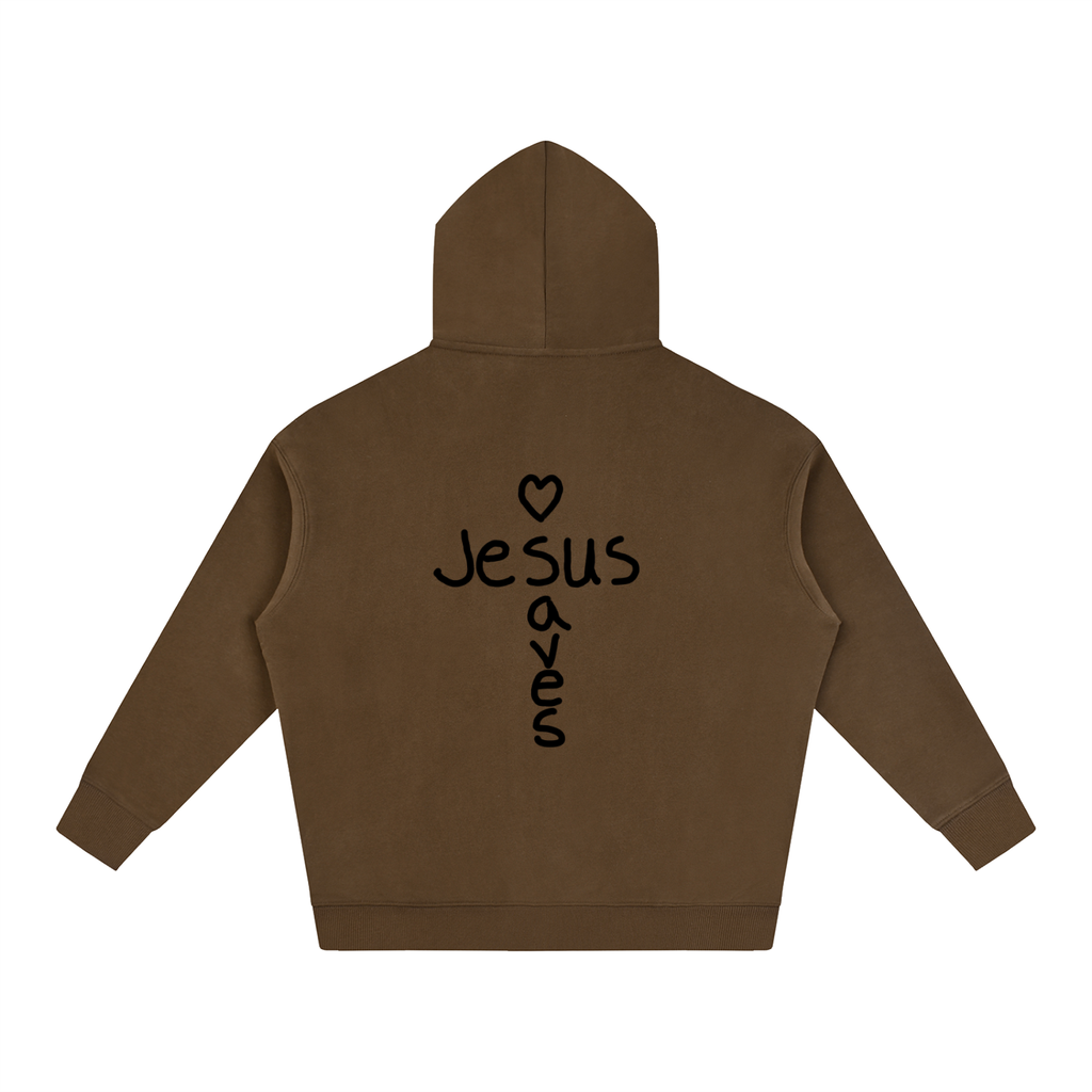 Jesus saves hoodie (black print)