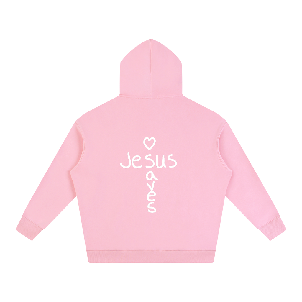 Jesus saves hoodie (white print)