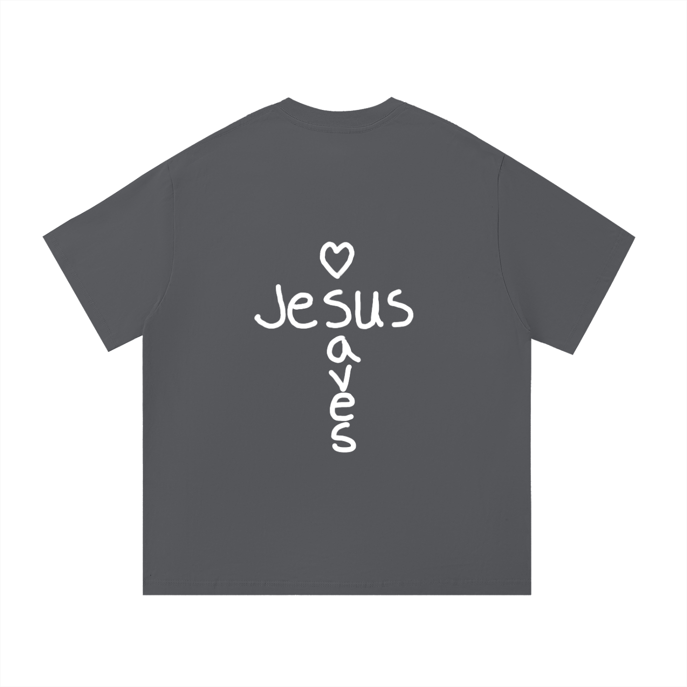 Jesus saves tee (white print)