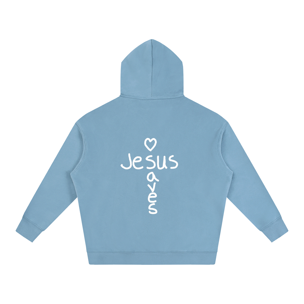 Jesus saves hoodie (white print)