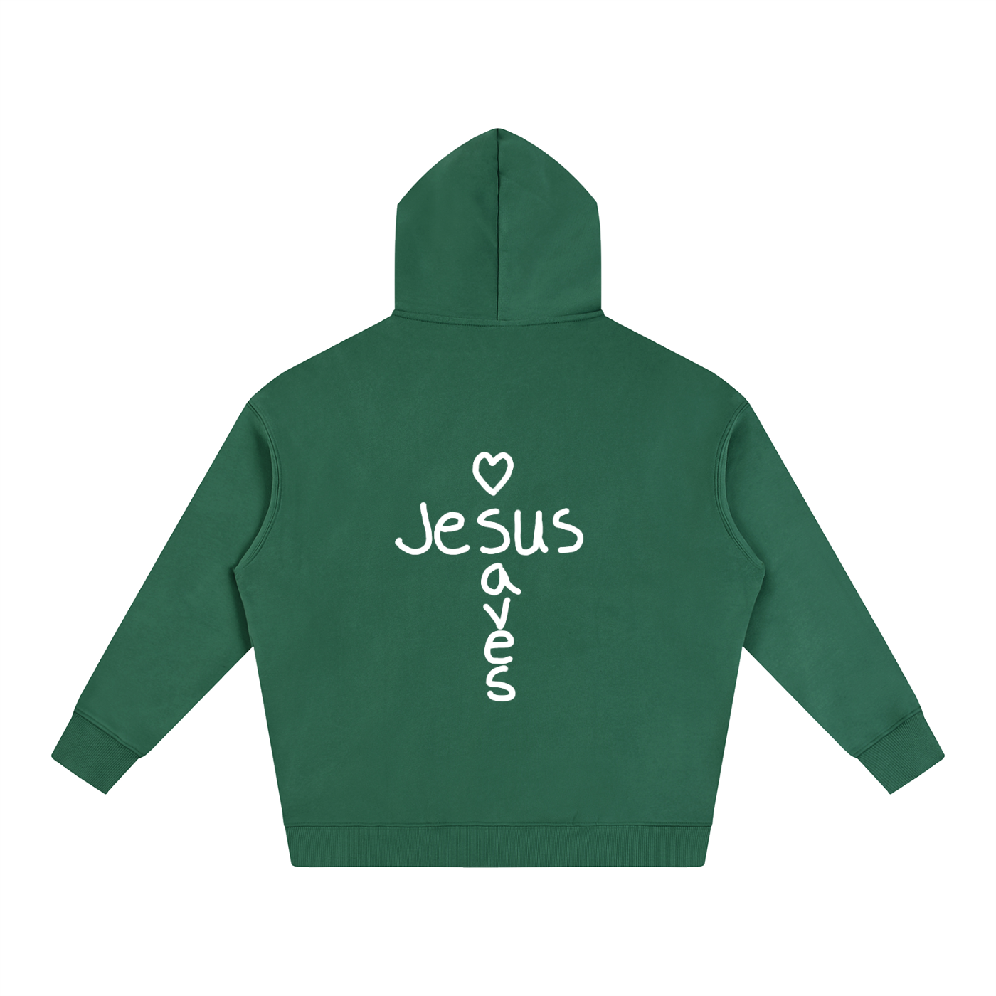 Jesus saves hoodie (white print)