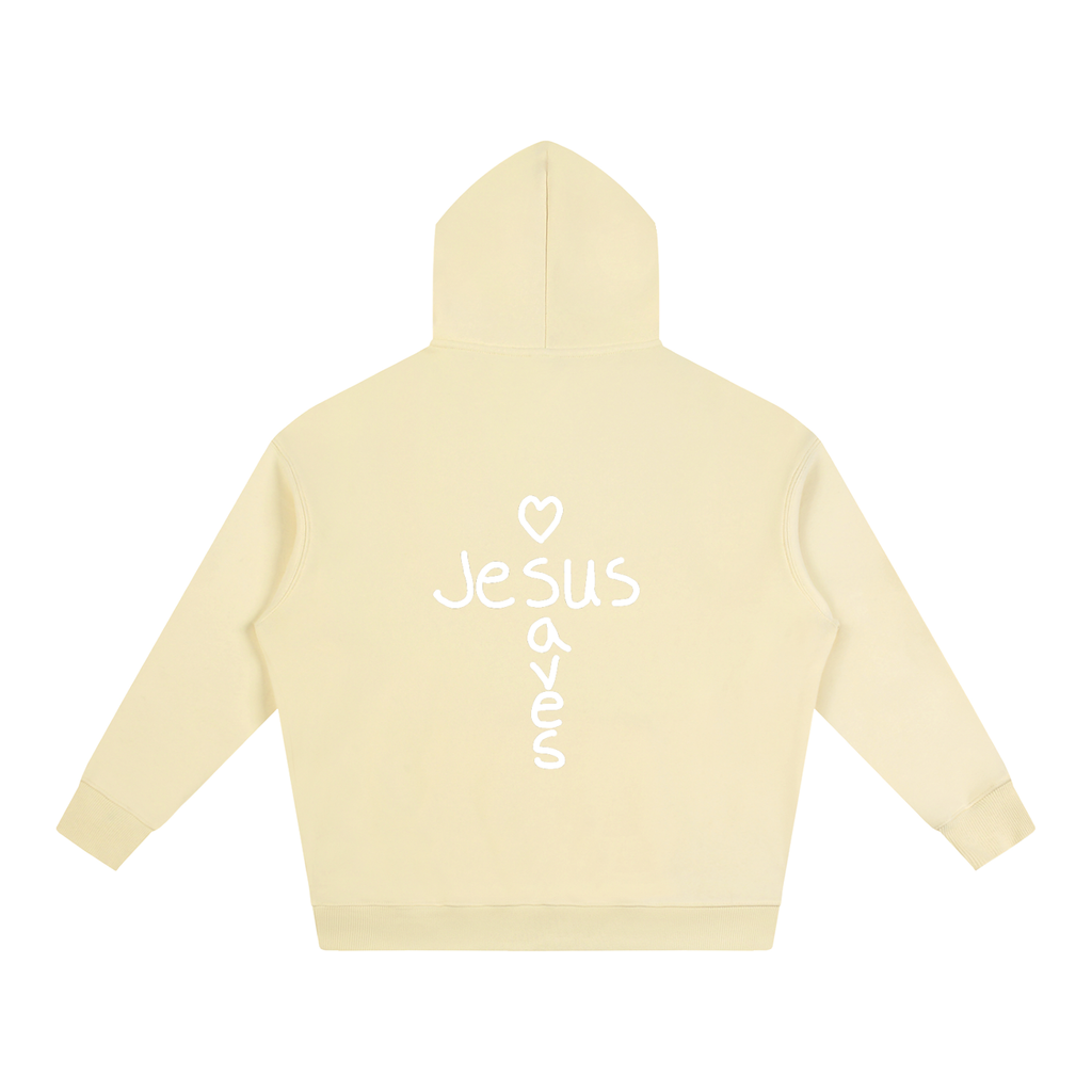Jesus saves hoodie (white print)