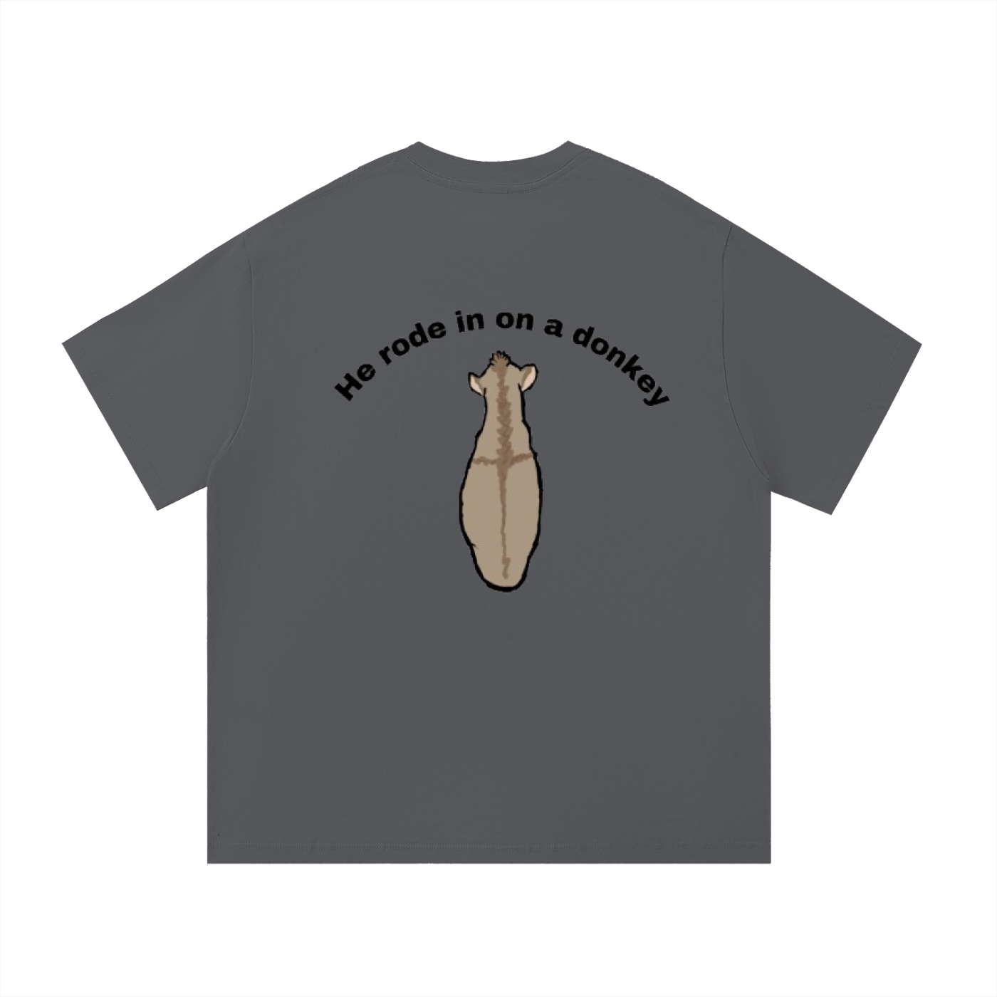 He rode on a donkey tee