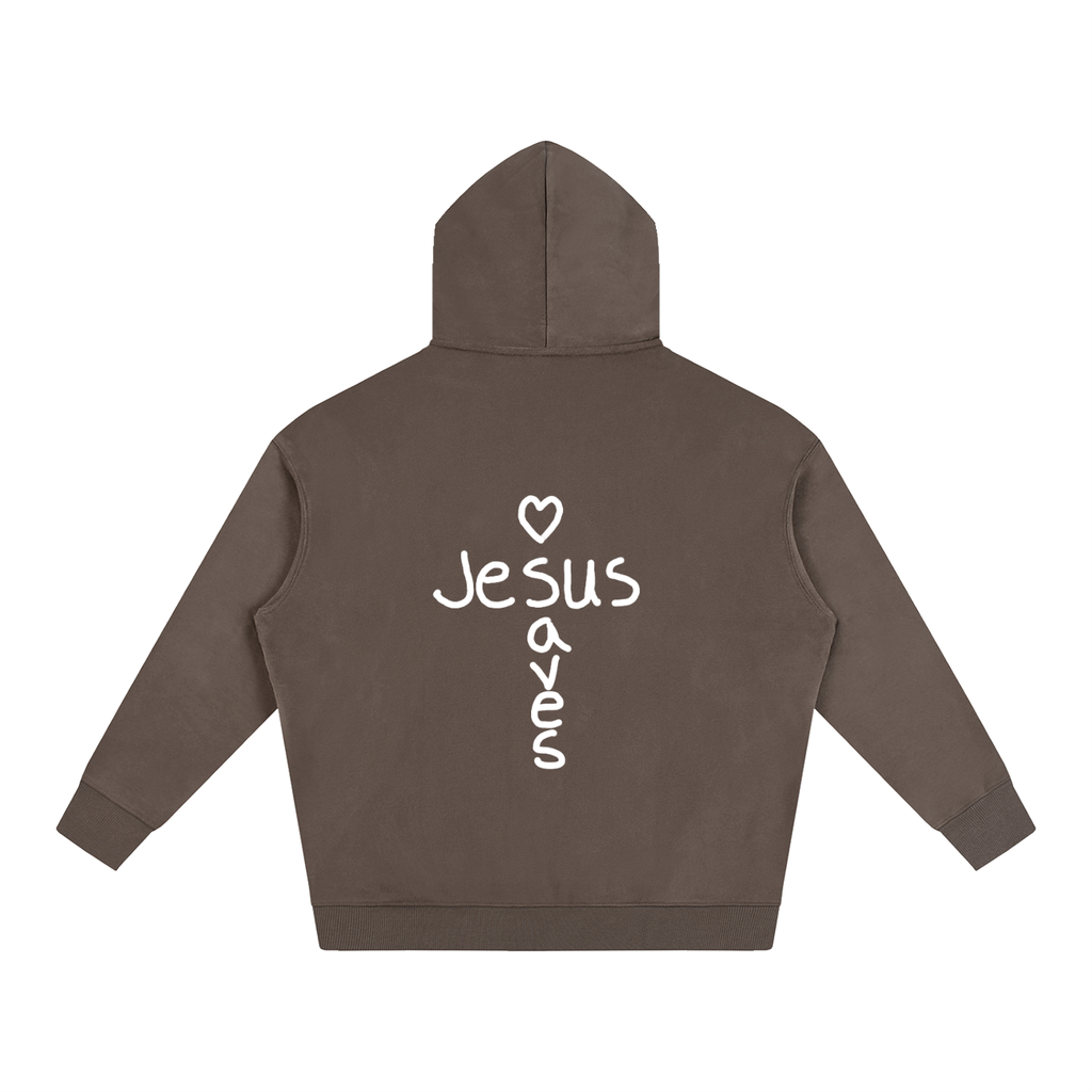 Jesus saves hoodie (white print)