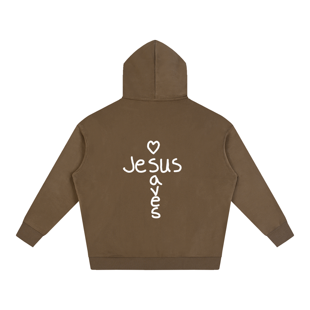 Jesus saves hoodie (white print)