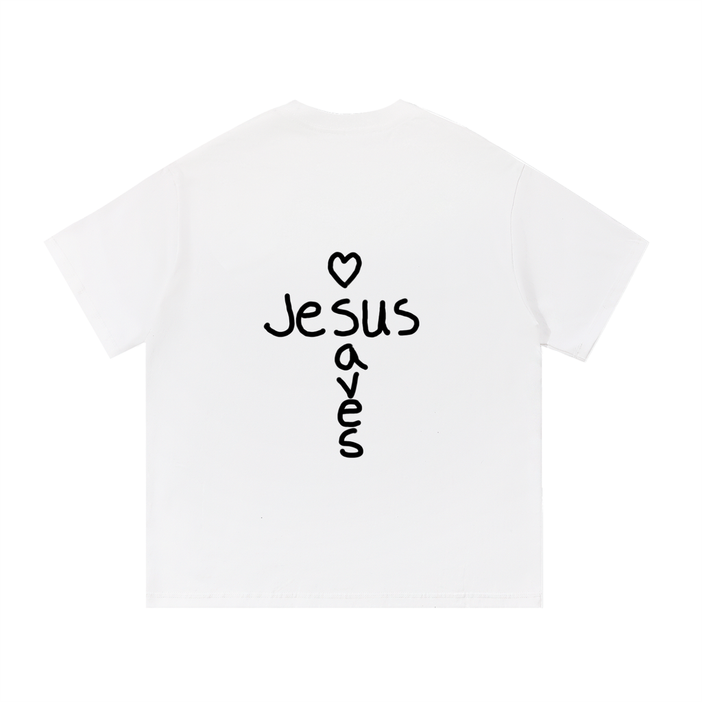 Jesus saves tee (black print)