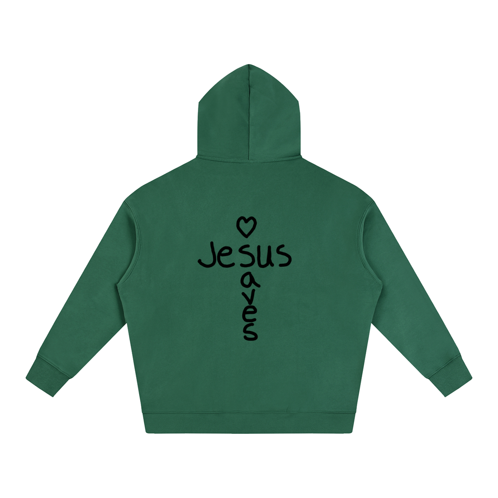 Jesus saves hoodie (black print)