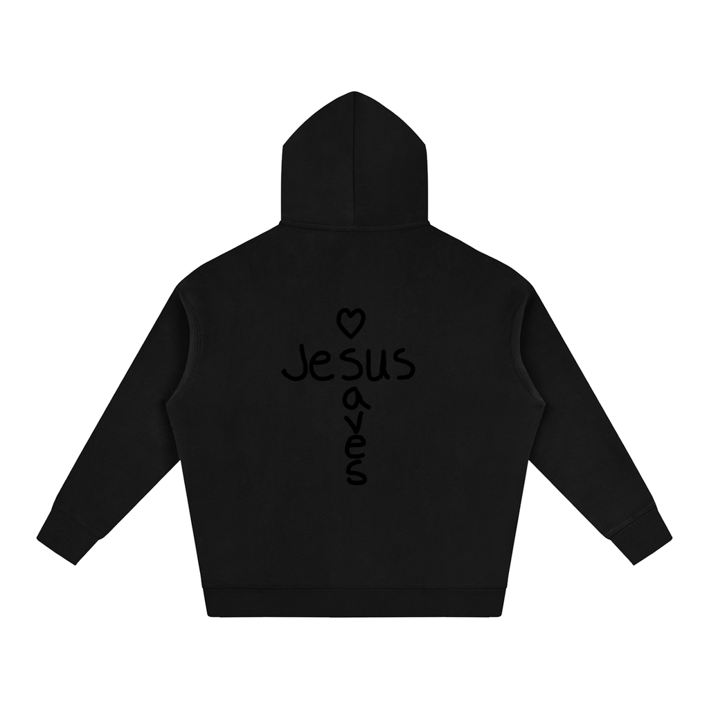 Jesus saves hoodie (black print)