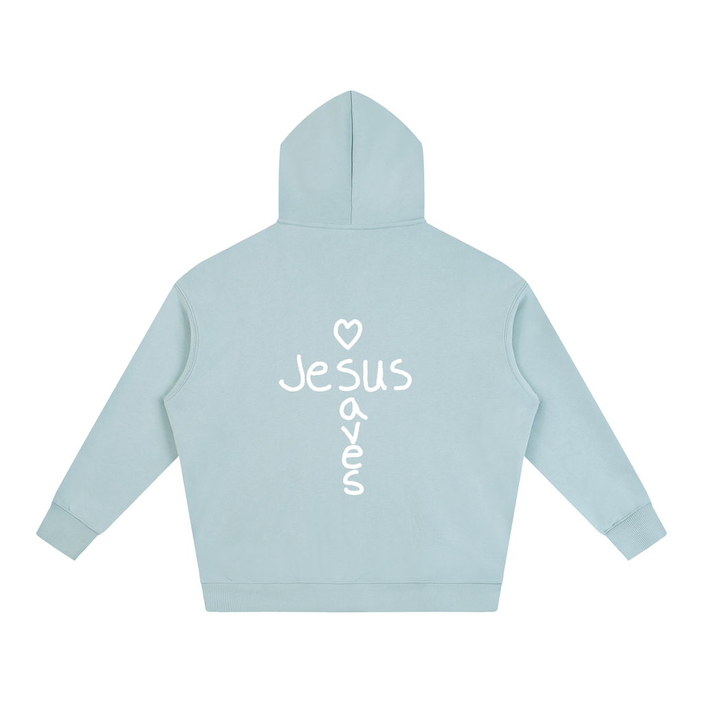 Jesus saves hoodie (white print)