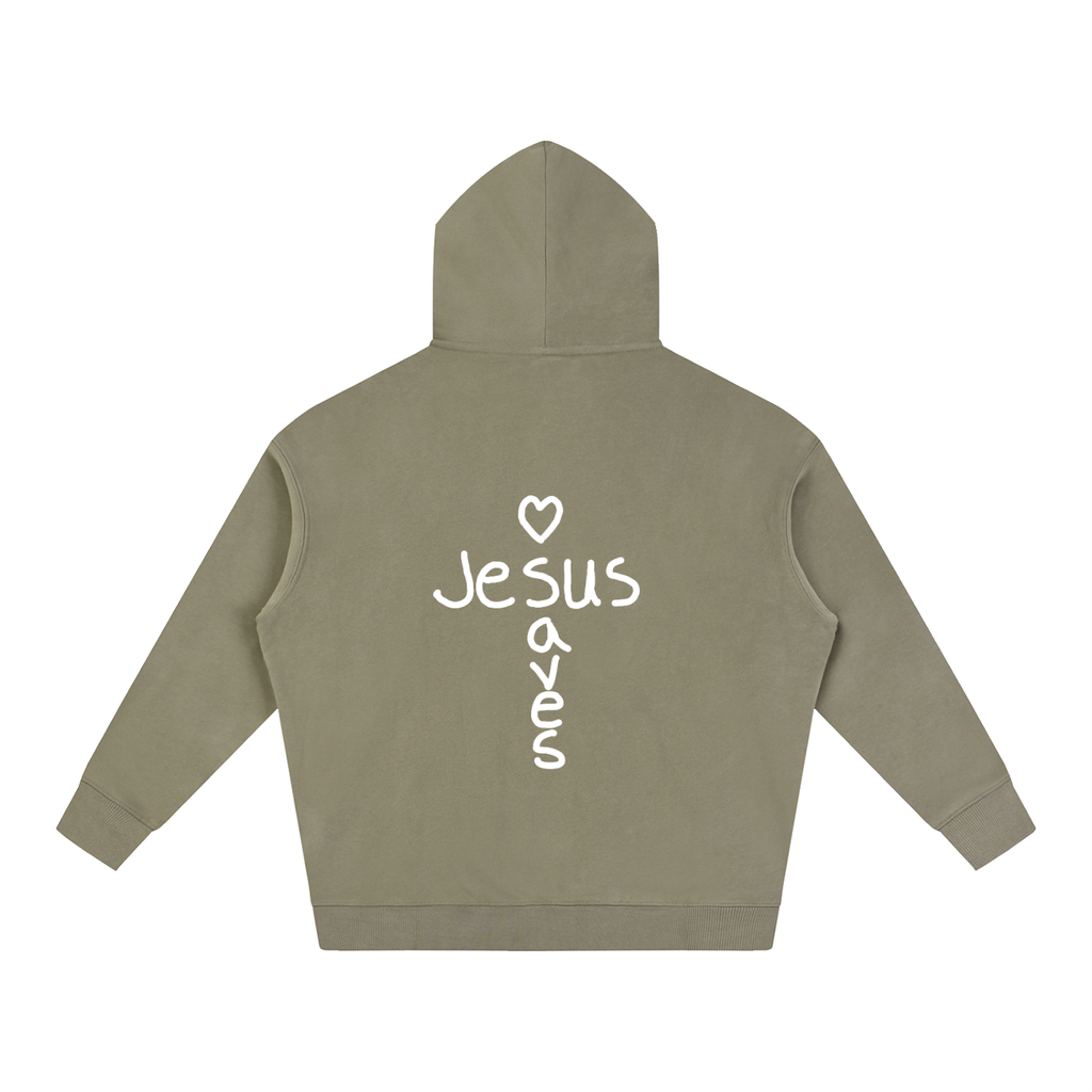 Jesus saves hoodie (white print)