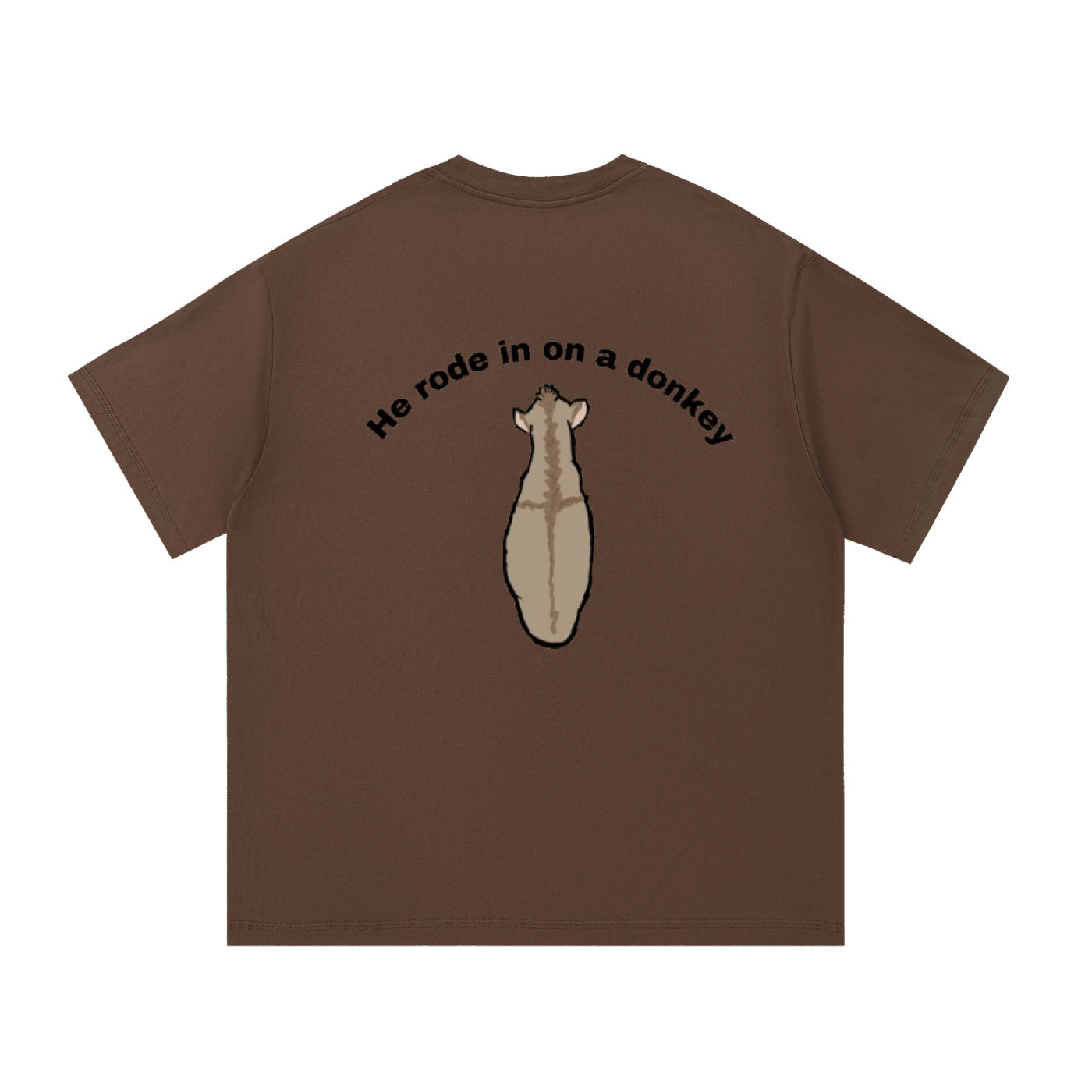 He rode on a donkey tee