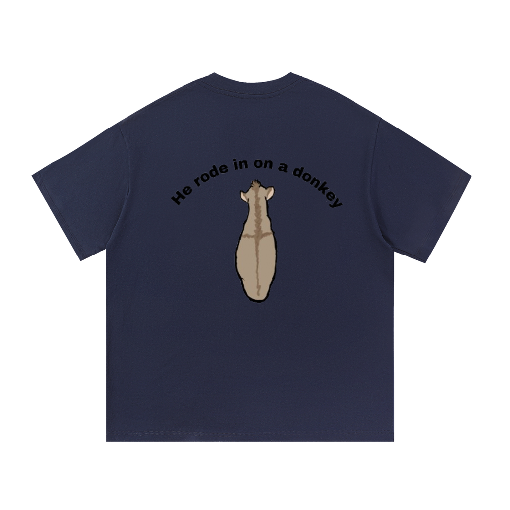 He rode on a donkey tee