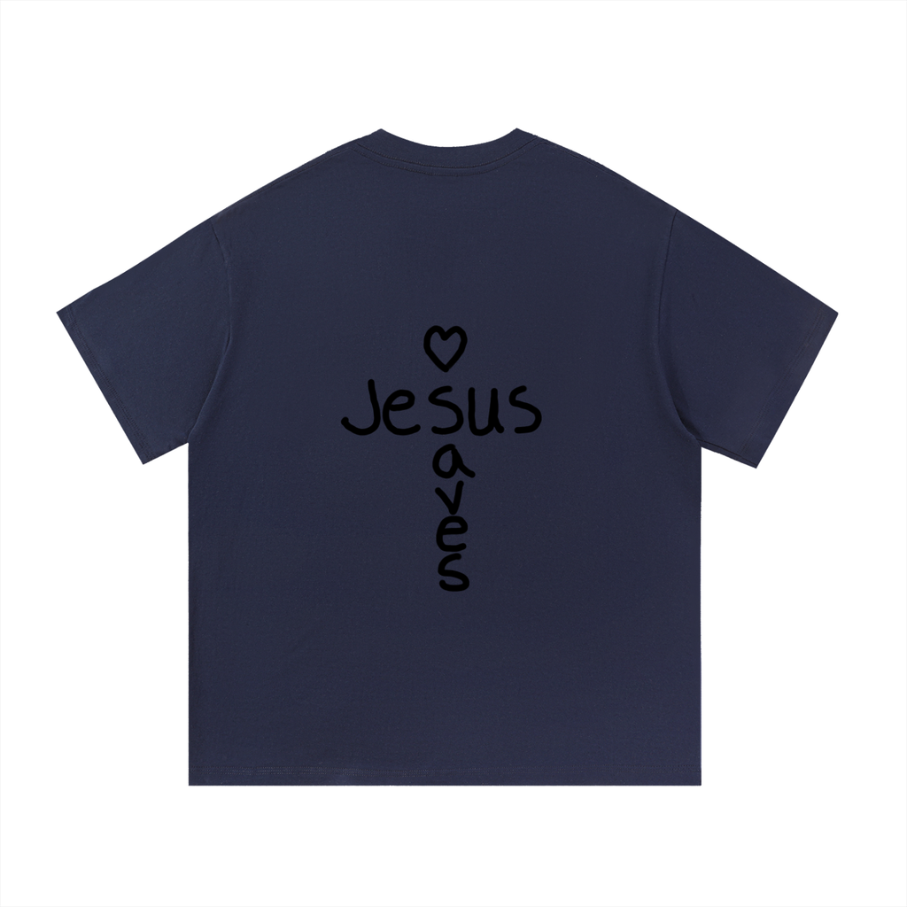 Jesus saves tee (black print)