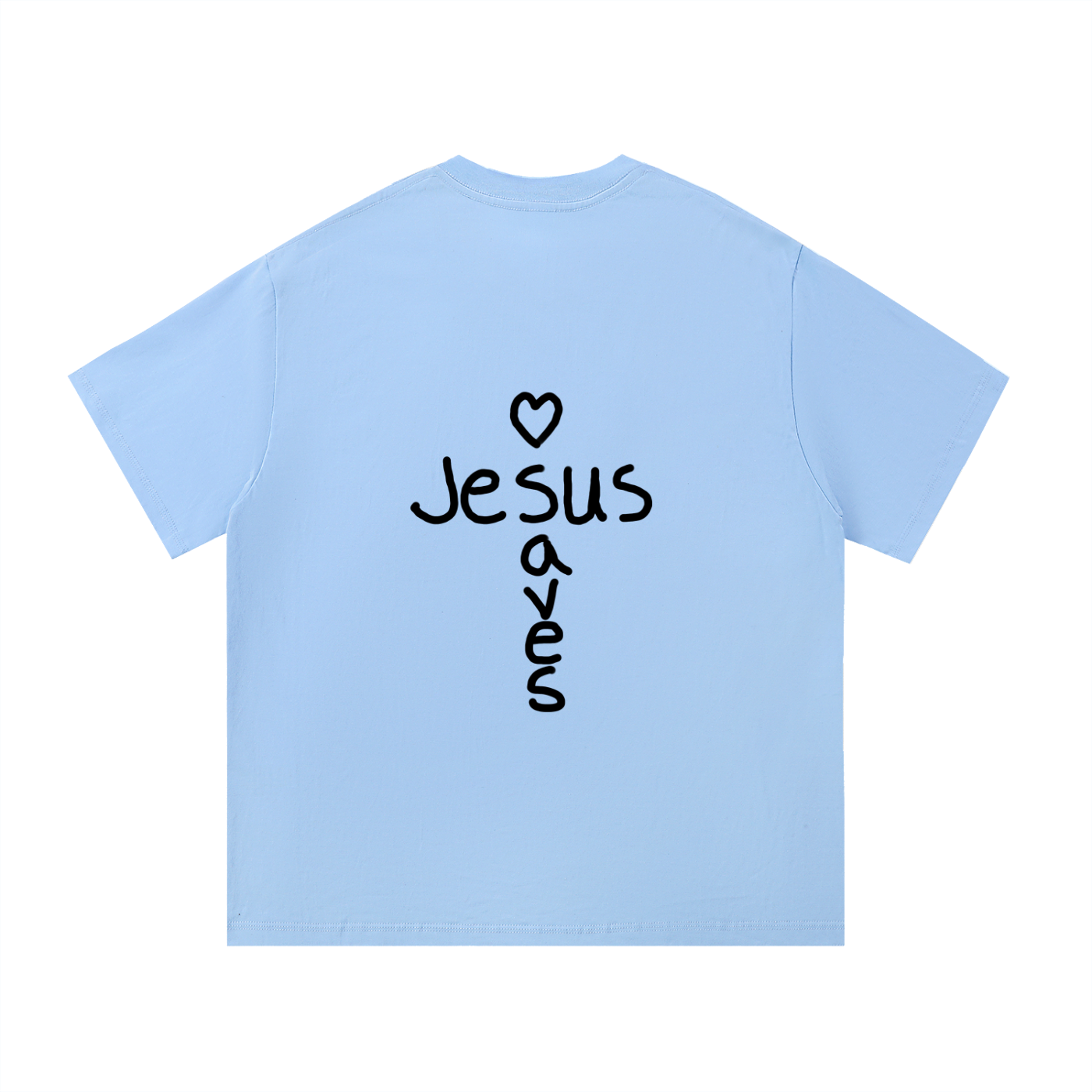 Jesus saves tee (black print)