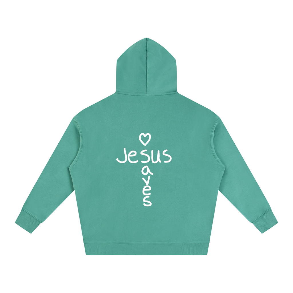 Jesus saves hoodie (white print)