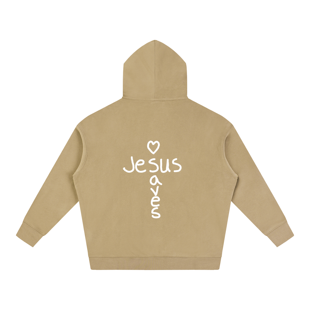 Jesus saves hoodie (white print)