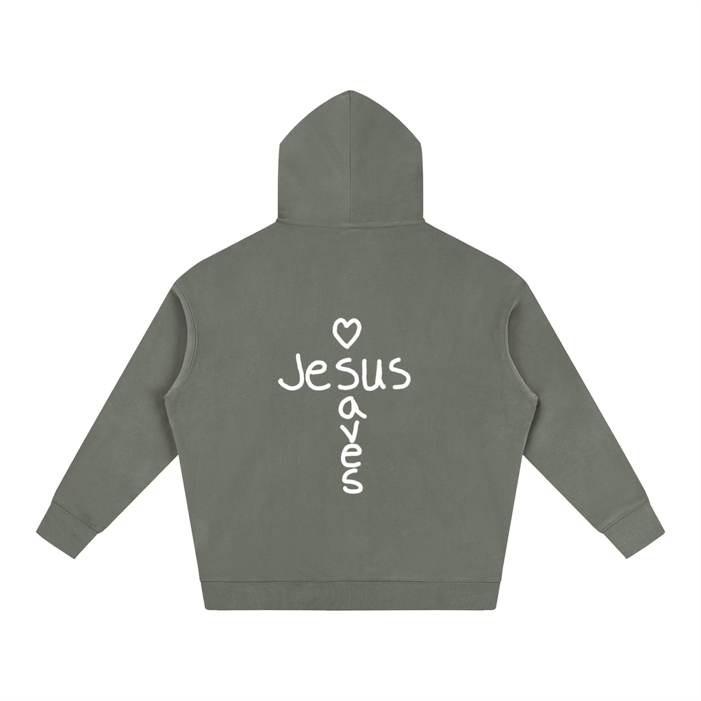 Jesus saves hoodie (white print)