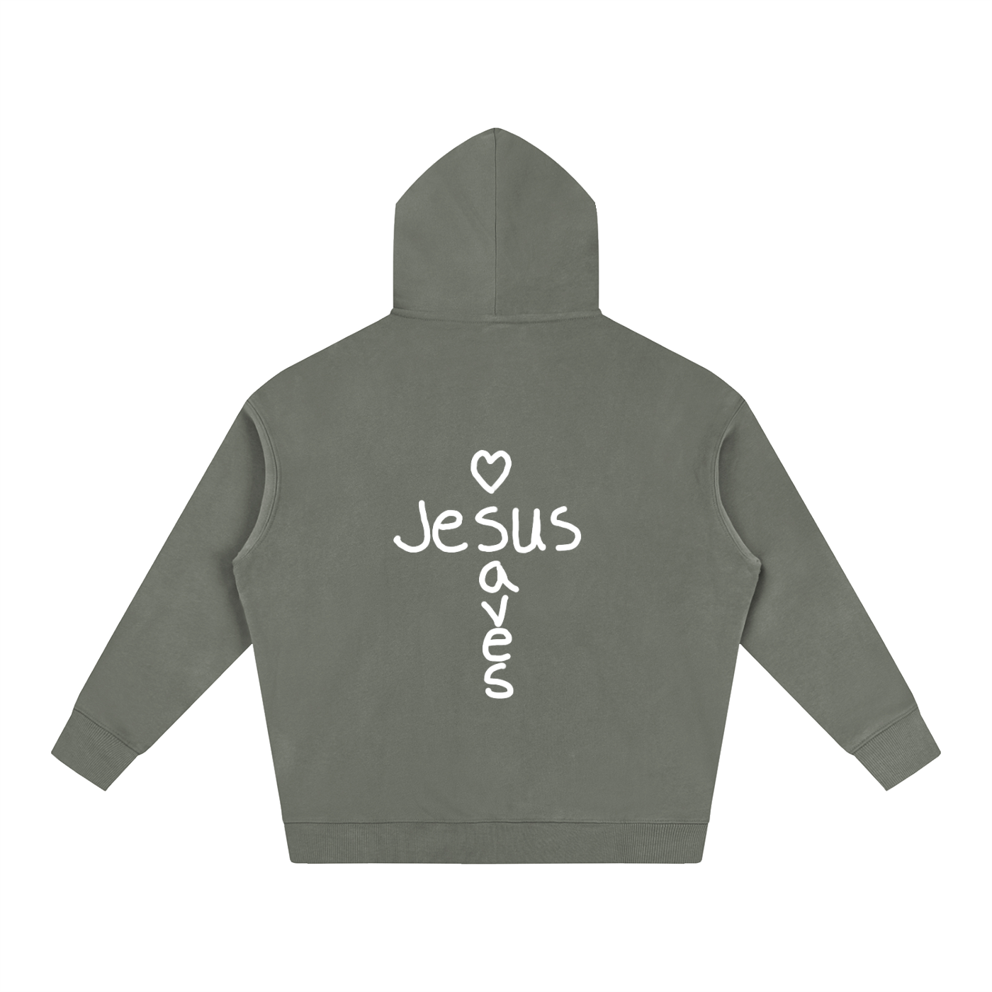 Jesus saves hoodie (white print)