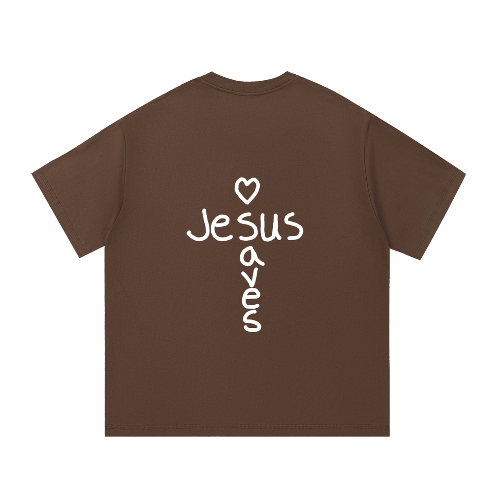 Jesus saves tee (white print)