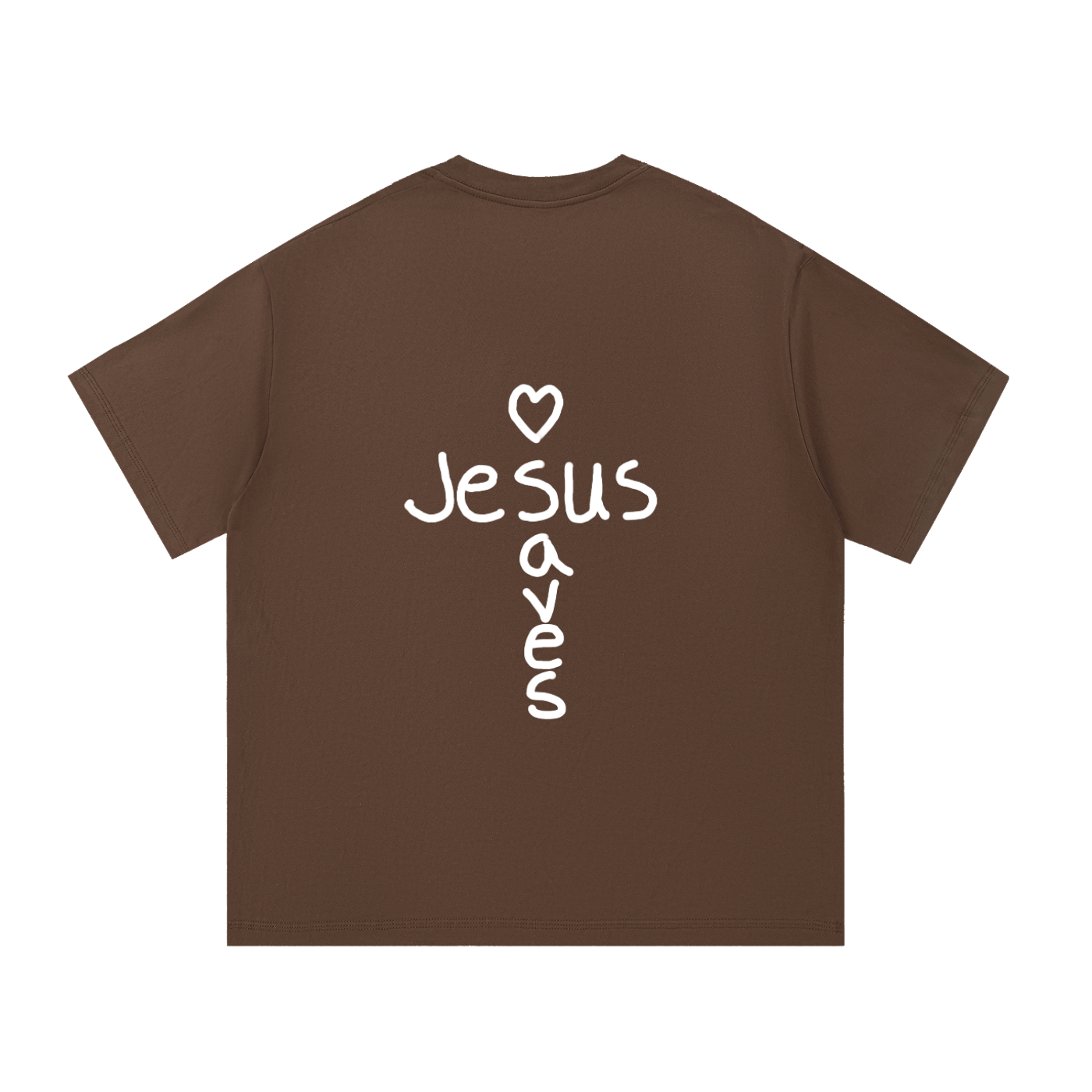 Jesus saves tee (white print)